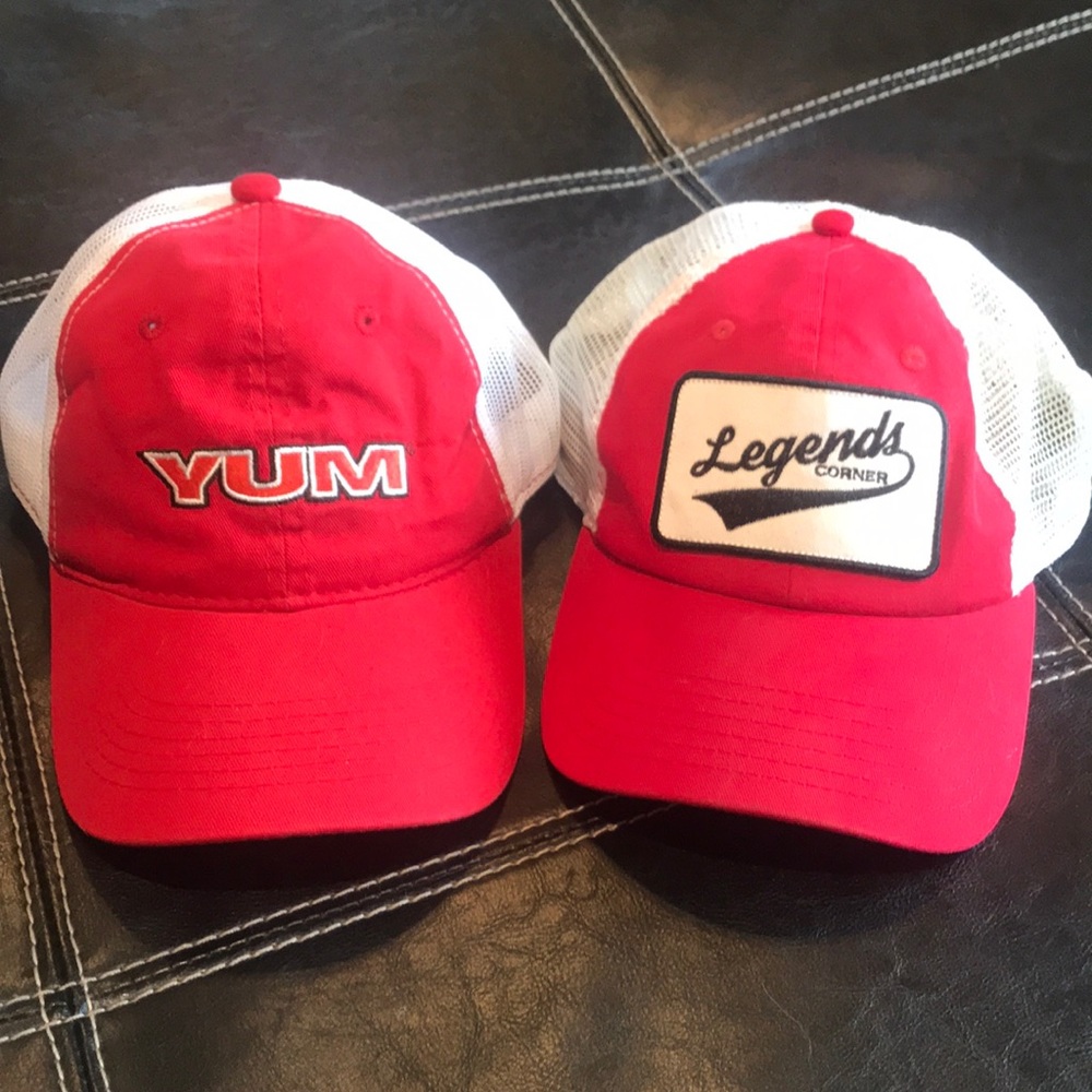 Two Red Trucker/Baseball Caps!